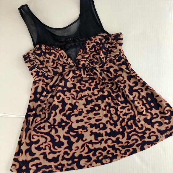 Akiko Silk Dressy Top Size Small - Picture 1 of 7